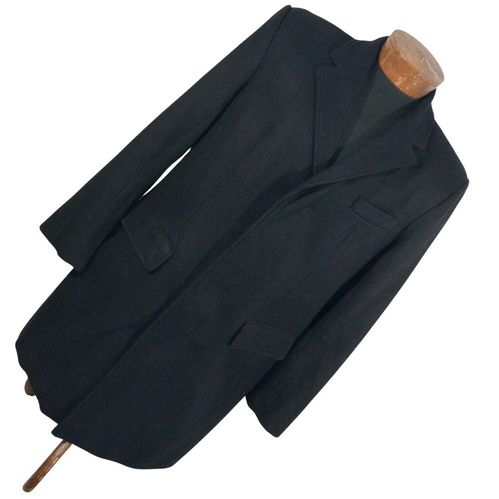 NWOT! STRUCTURE! BLACK FINE WOOL BLEND CLASSIC OVERCOAT, COST, JACKET! SZ M